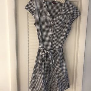 Navy Gingham Dress